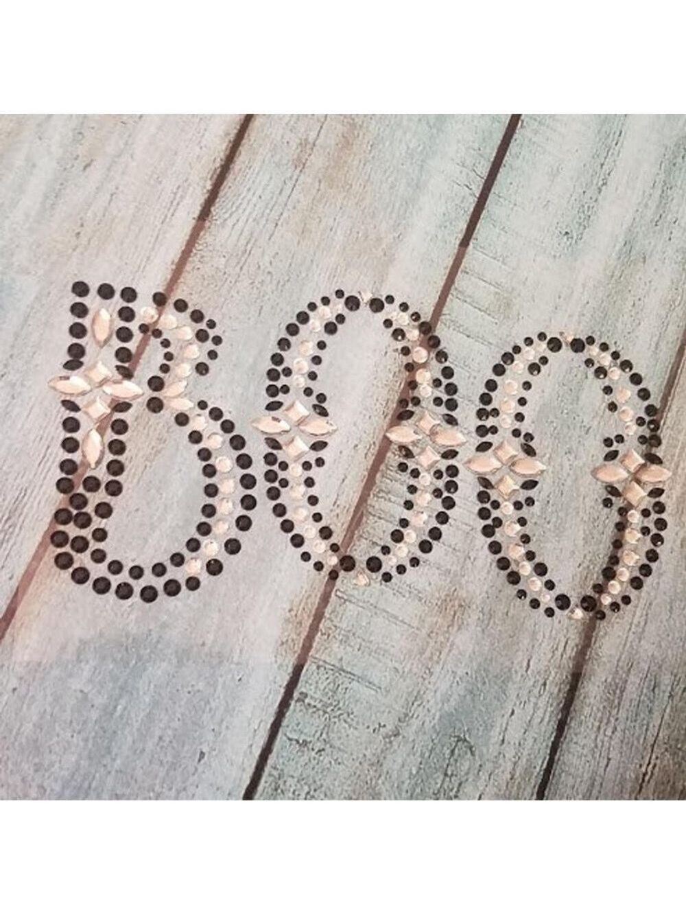 Rhinestone BOO sticker for pumpkin decorating